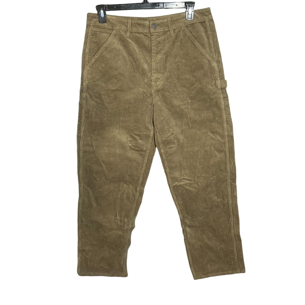 American Eagle Mens Flex Carpenter Pants Size 32X32 Olive Color Corduroy Feel